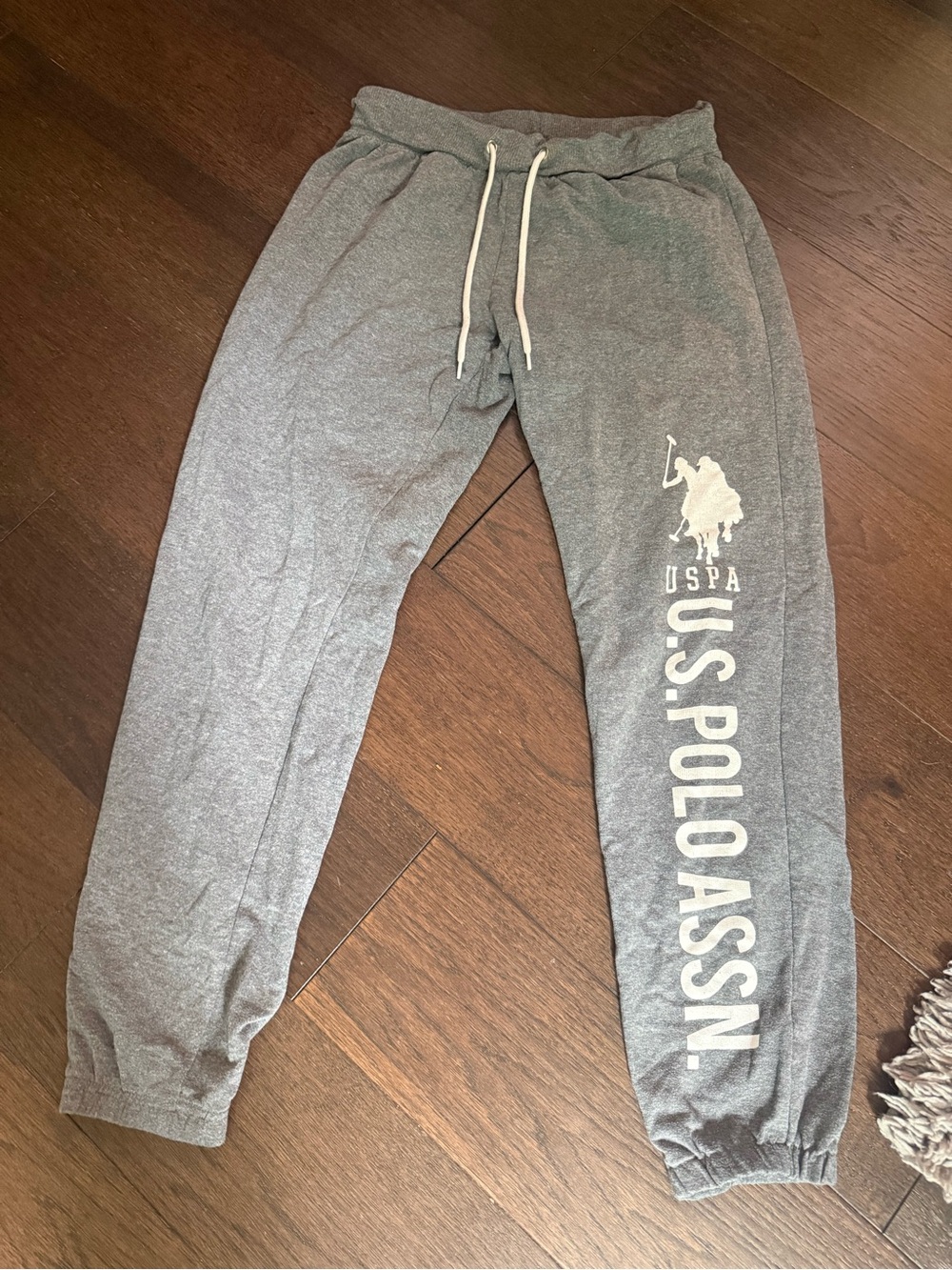 U.S. Polo Assn. Gray Drawstring Joggers with Logo